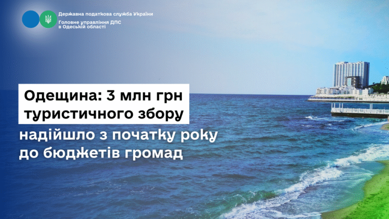 На Одещині у 2025 році зібрано 3 млн грн туристичного збору