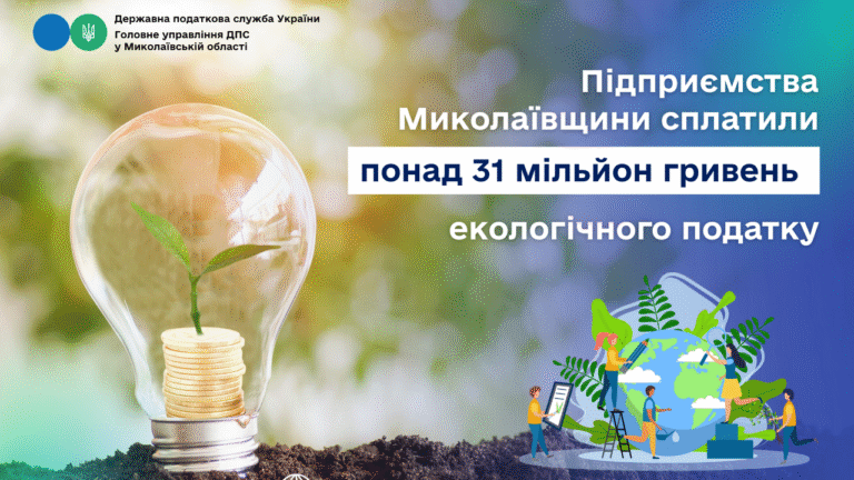Підприємства Миколаївщини сплатили понад 31 млн грн екоподатку