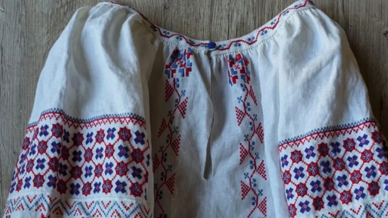 Херсонка створила вишиванку за мотивами картини, викраденої окупантами