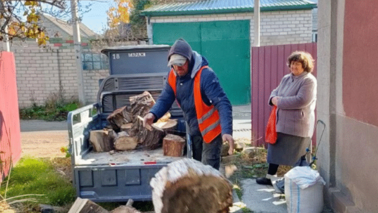 Окупанти в Генічеську перетворили доставку дров на пропагандистську акцію