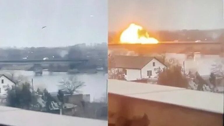 На трасі М-15 в районі села Маяки повністю перекрили рух після удару дрона по мосту