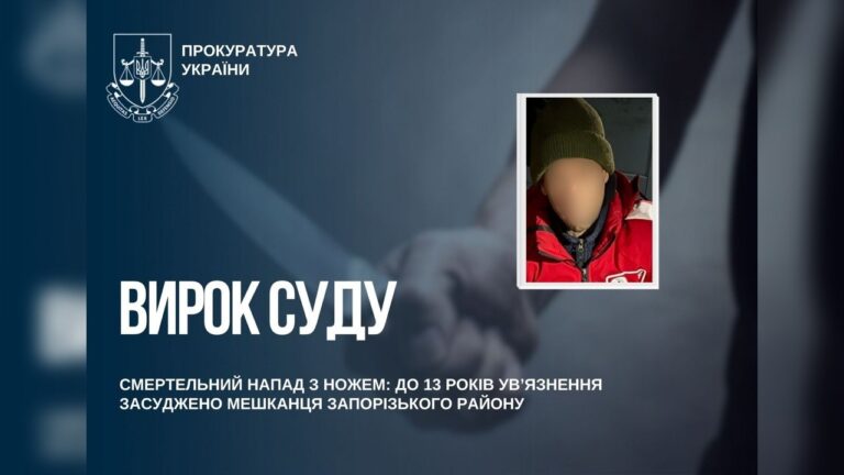 На Запоріжжі чоловіка засудили до 13 років за вбивство односельця