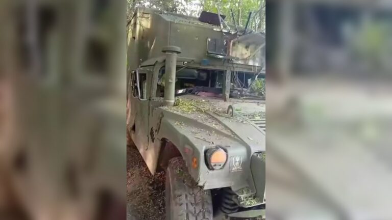 У мережі з’явилися кадри пошкодженого американського Humvee