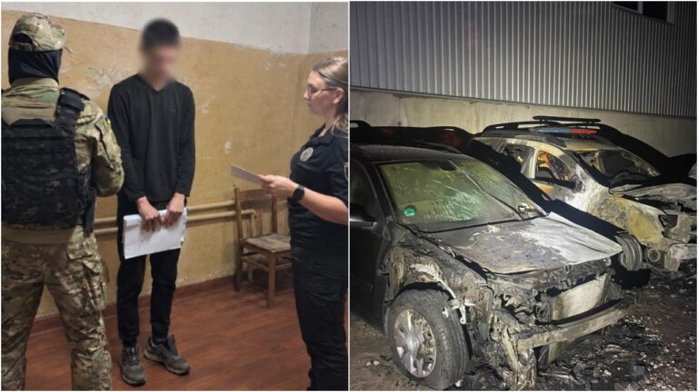 У Запоріжжі студента підозрюють у підпалі п’яти автомобілів, один із яких належав поліції