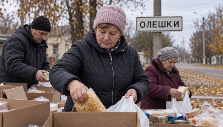 До окупованих Олешок доставили майже 400 посилок і вивезли шістьох котів
