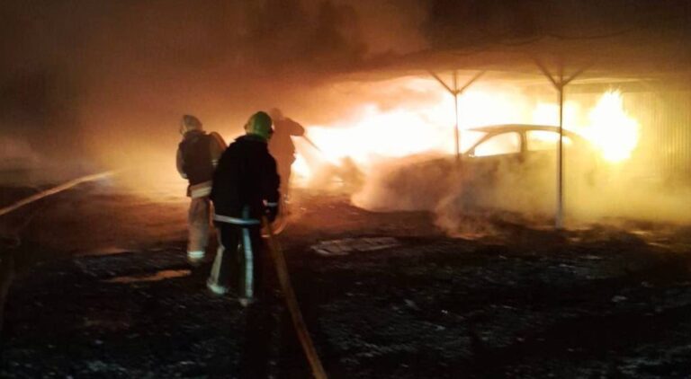 На Одещині після атаки РФ згоріли 14 авто, пошкоджено притулок для тварин